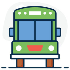 
Editable vector design of bus icon
