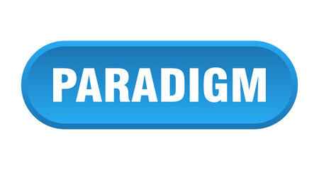 paradigm button. rounded sign on white background