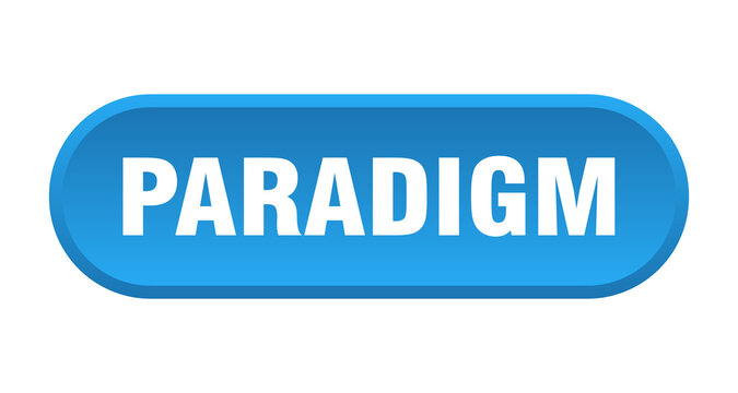 paradigm button. rounded sign on white background