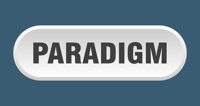 paradigm button. rounded sign on white background