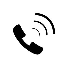 Call icon vector isolated on white background. Trendy call icon in flat style