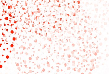 Light Red vector background with bubbles.