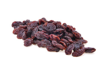 Raisins isolated on white background