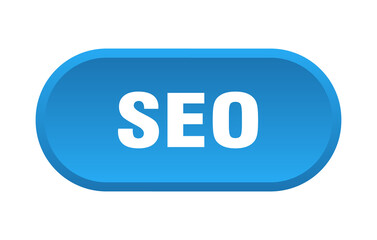 seo button. rounded sign on white background