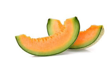 cantaloupe melon isolated on white background