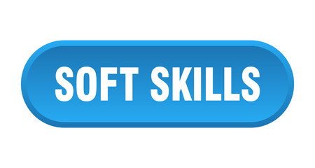 soft skills button. rounded sign on white background