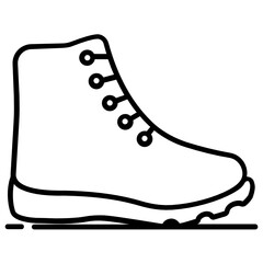 
Editable flat vector design of hiking boot icon
