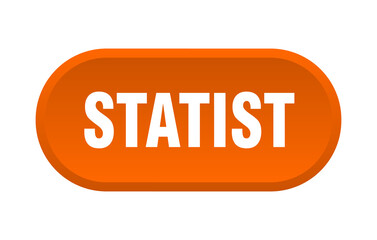 statist button. rounded sign on white background