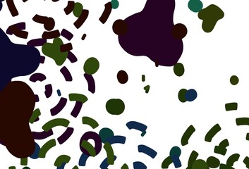 Light Blue, Green vector template with chaotic shapes.