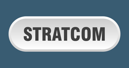 stratcom button. rounded sign on white background