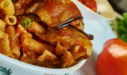 Sicilian Ricotta Eggplant Pasta Timbale