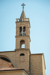 Fototapeta na wymiar Bell tower of Acquaviva Picena - Ascoli Piceno - Italy