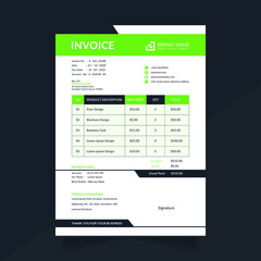 professional and modern business invoice template premium vector format