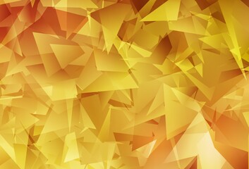 Light Orange vector triangle mosaic background.