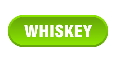 whiskey button. rounded sign on white background