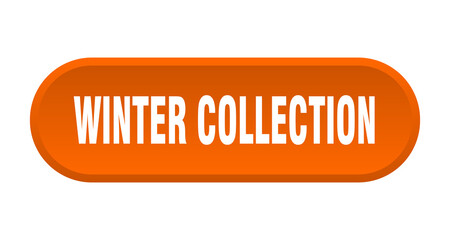 winter collection button. rounded sign on white background