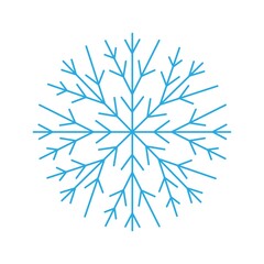 
Cute blue snowflake isolated on a white background. Winter decor elements for postcards, wrapping paper, banner, magazine and more. Stock vector illustration for decoration and design