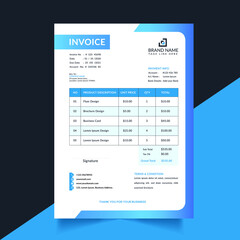 professional and modern business invoice template premium vector format