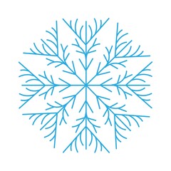 
Graceful snowflake isolated on a white background. Winter decor elements for postcards, wrapping paper, banner, magazine and more. Stock vector illustration for decoration and design