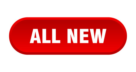 all new button. rounded sign on white background