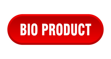 bio product button. rounded sign on white background