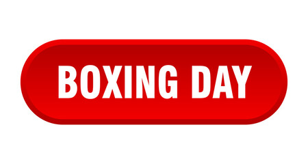 boxing day button. rounded sign on white background