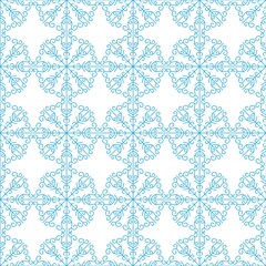 
Adorable seamless pattern of snowflakes on a white background. Winter decor elements in a flat style for cards, wrapping paper, fabric, wallpaper and more. Stock vector illustration for decoration