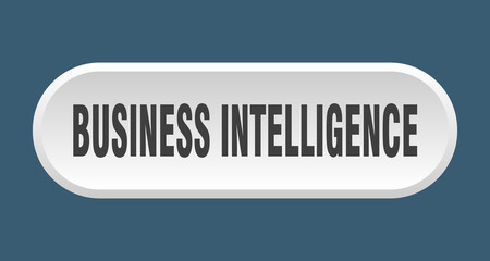 business intelligence button. rounded sign on white background
