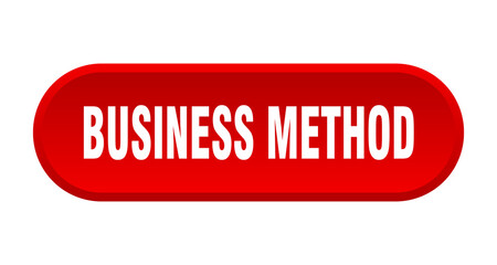 business method button. rounded sign on white background