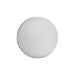 Silver round sticker mock up set. Adhesive silver foil or plastic sticker label on white background. Blank template label tag. 3d realistic vector