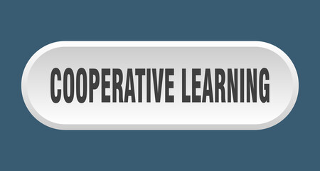 cooperative learning button. rounded sign on white background