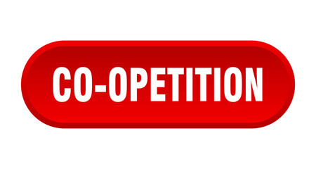 co-opetition button. rounded sign on white background
