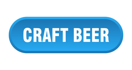 craft beer button. rounded sign on white background