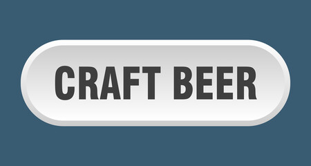 craft beer button. rounded sign on white background
