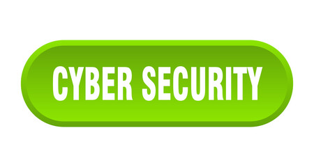 cyber security button. rounded sign on white background