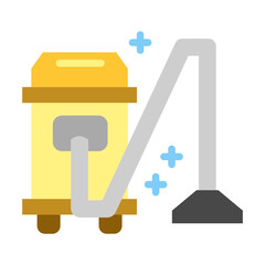 Automobile Carpet Clean Concept, Carwash & Detail Center equipment on white background, car interior vacuum cleaning device vector color Icon design, 