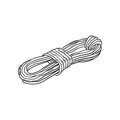 Hand drawn skein of rope. Vector illustration.
