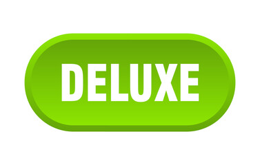 deluxe button. rounded sign on white background