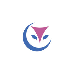 logo design owl head vector
