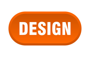 design button. rounded sign on white background