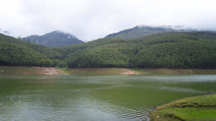 Kundala lake in Munnar which is formed by the three rivers namely nallathani kundala and periyar in kerala India