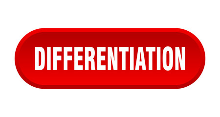 differentiation button. rounded sign on white background