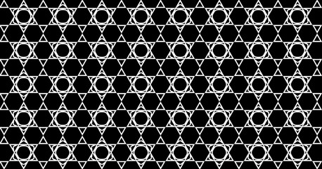 seamless pattern with white stars on dark background