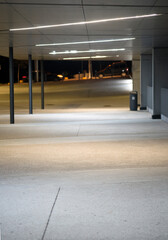 light on a concrete building