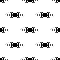 Charming seamless pattern of abstract black calligraphic curls, ornaments on a white background. Vintage prints in flat style. Stock vector illustration for decoration and design, fabric.