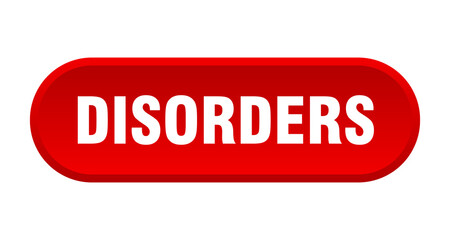disorders button. rounded sign on white background