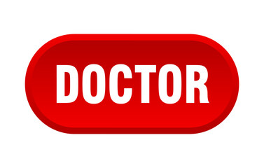 doctor button. rounded sign on white background