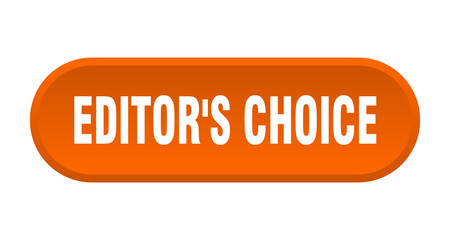 editor's choice button. rounded sign on white background