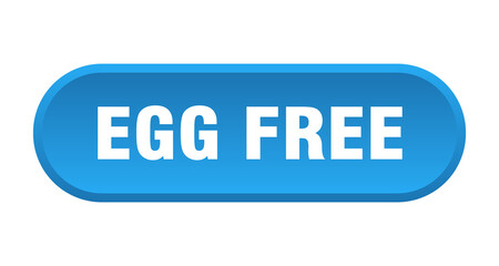 egg free button. rounded sign on white background