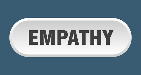 empathy button. rounded sign on white background